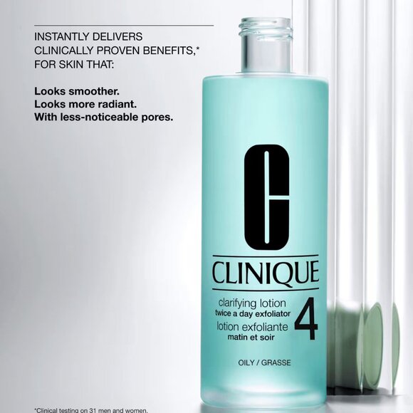 400 ml Clinique Clarifying Face Lotion 4 - For Oily Skin 400ml. NEW - Picture 2 of 2